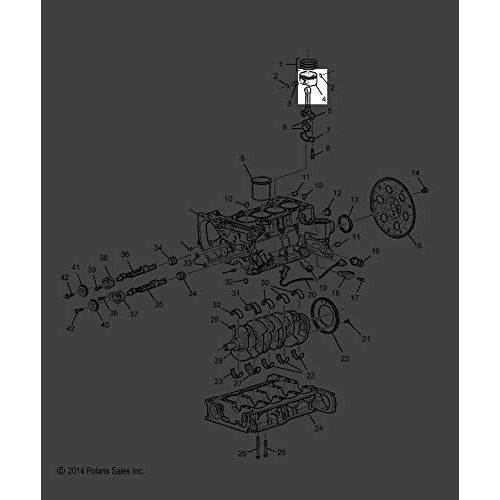 Polaris Slingshot Piston Kit, GM, Genuine OEM Part 12646457, Qty 1