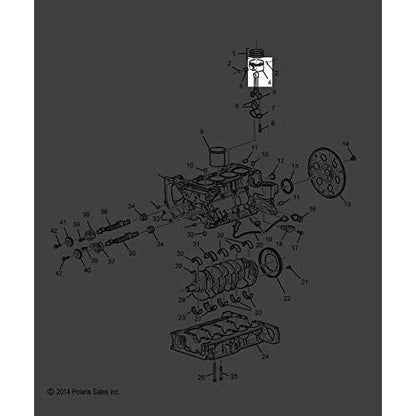 Polaris Slingshot Piston Kit, GM, Genuine OEM Part 12646457, Qty 1