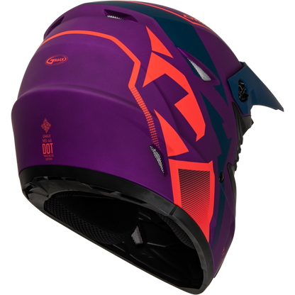 Mx 46 Compound Helmet Matte Purple/Coral/Blue Xl