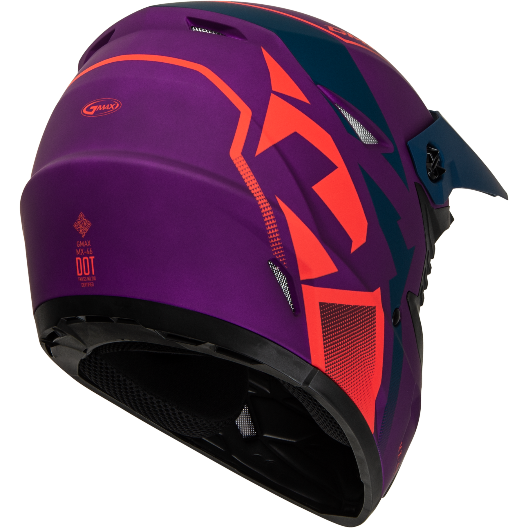 Mx 46 Compound Helmet Matte Purple/Coral/Blue Xs