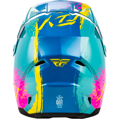 Youth Kinetic Drip Helmet Turquoise/Pink/Yellow Yl