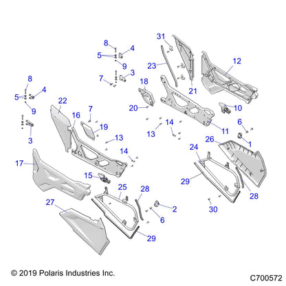 Polaris RZR Seal-WTHRSTRP,LWR,DR,50,APX, Genuine OEM Part 5522024-778, Qty 1