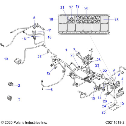 Polaris ATV Fusebox-TPA, 48 Way, Genuine OEM Part 4015457, Qty 1