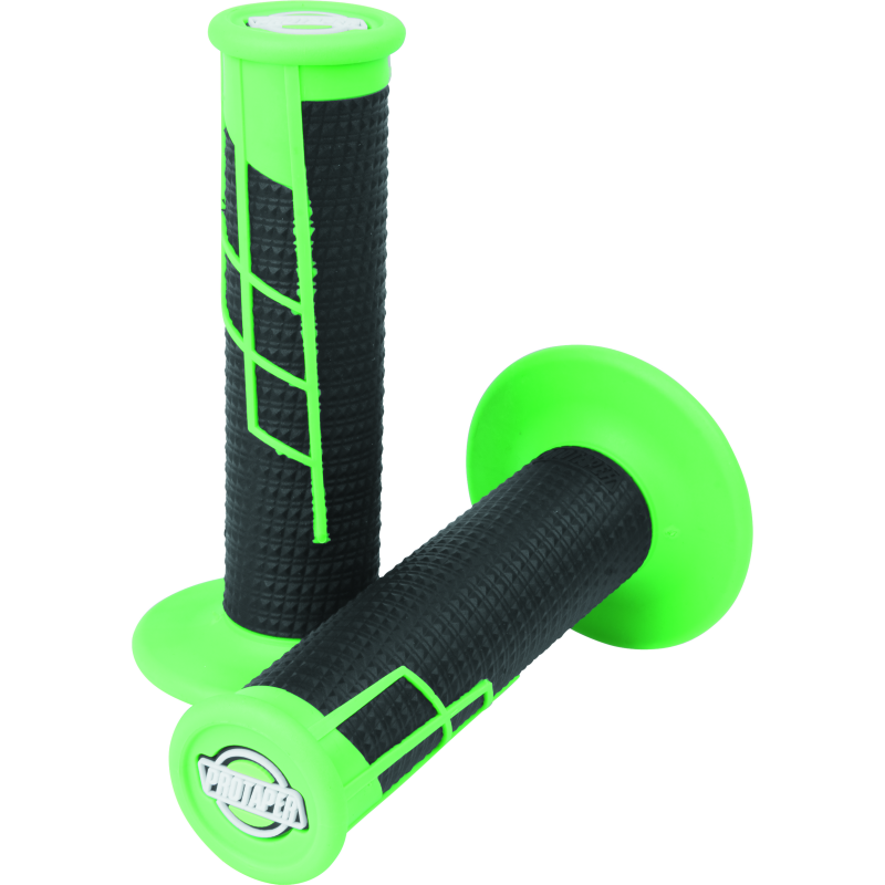 ProTaper Clamp-On 1/2 Waffle Grips - Neon Green/Black