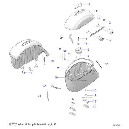 Indian Motorcycle Wire Cover, Genuine OEM Part 5522014, Qty 1