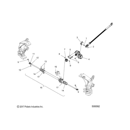 Polaris Slingshot EPS Flex Coupling Assembly, Genuine OEM Part 1824415, Qty 1