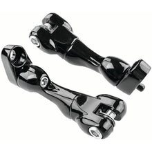 Kuryakyn Adjustable Passenger Peg Mounts for Harley-Davidson Touring and Indian Models Gloss Black