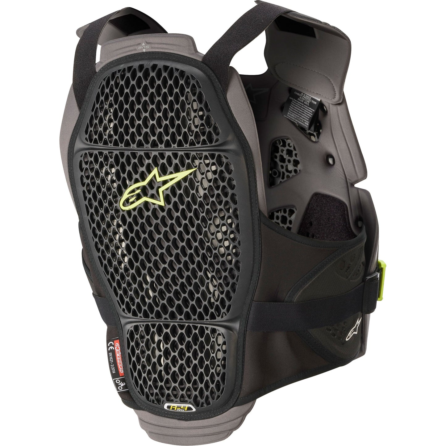 A 4 Max Chest Protector Blk/Anth/Fluo Ylw Xl/2x