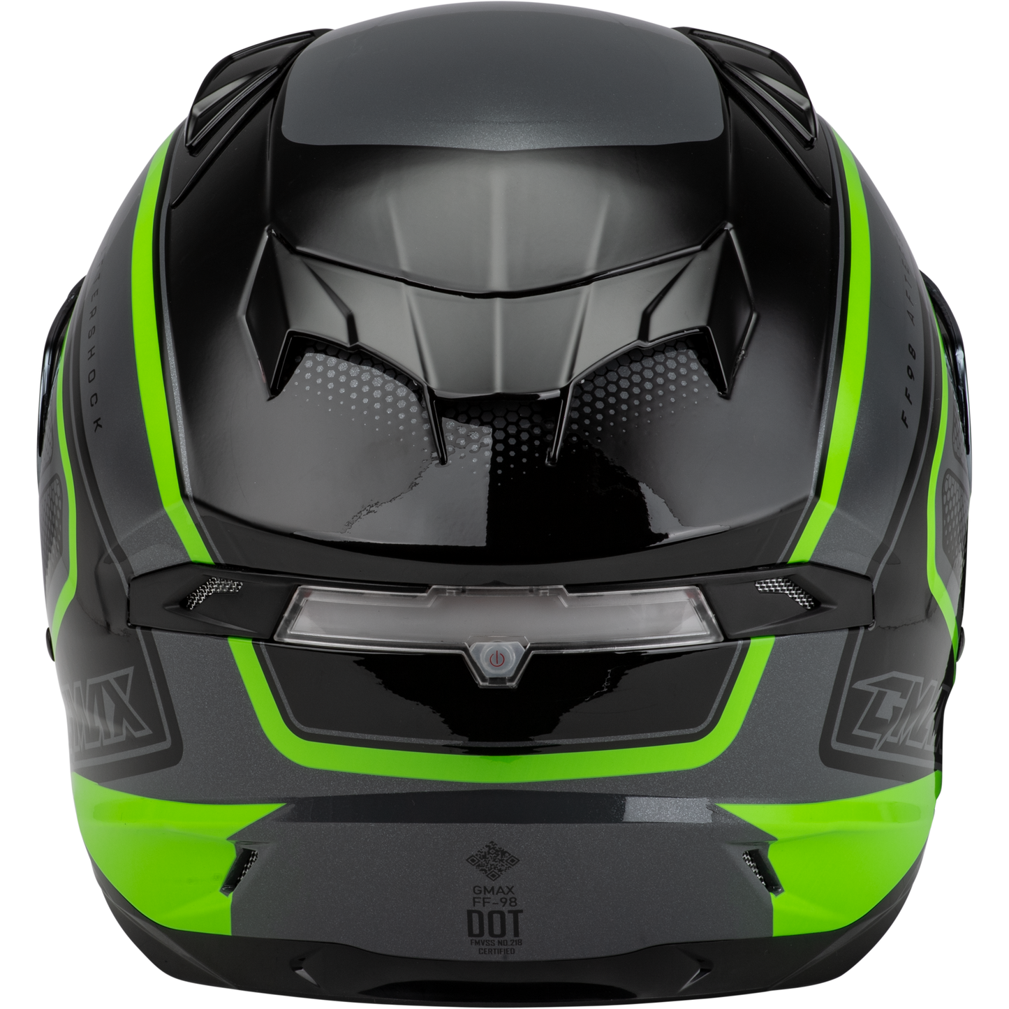 Ff 98 Aftershock Helmet Grey/Neon Green Lg
