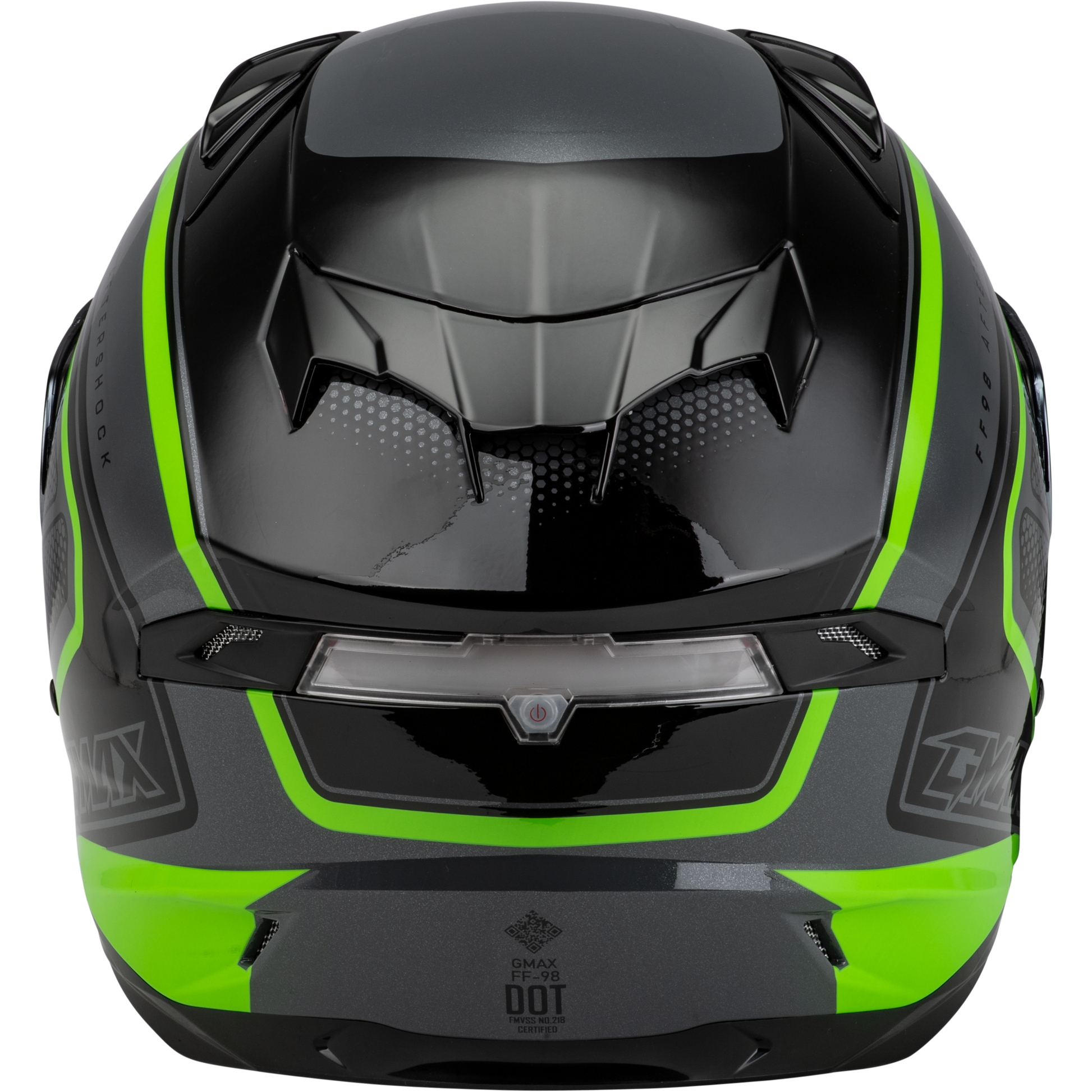 Ff 98 Aftershock Helmet Grey/Neon Green Xl