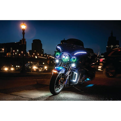 Kuryakyn Tracer L.E.D. Front Turn Signal Insert, White/Amber Light, Smoke Lens 1157