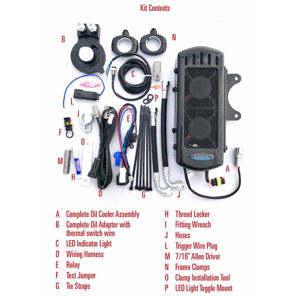 Side Mount Oil Cooler M8 Touring `17 23  Chrome