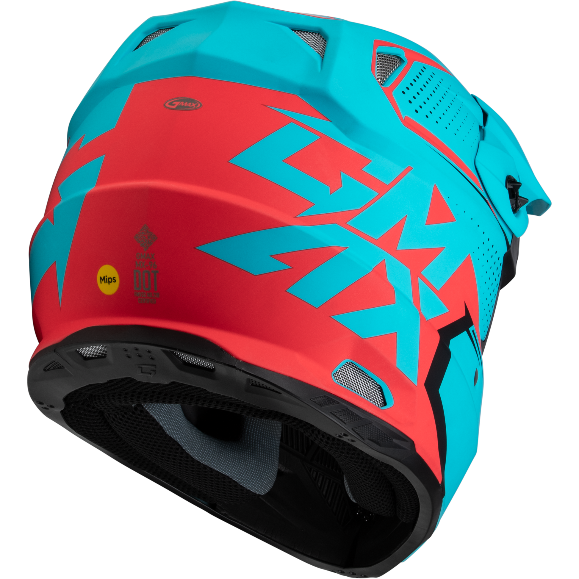 Mx 96 502 Helmet Matte Blue/Red  Lg