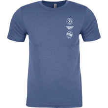 Fly Atom Tee Cool Blue Heather Lg