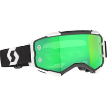 SCOTT Fury Goggle - Black/White - Green Chrome Lens 2728281007279