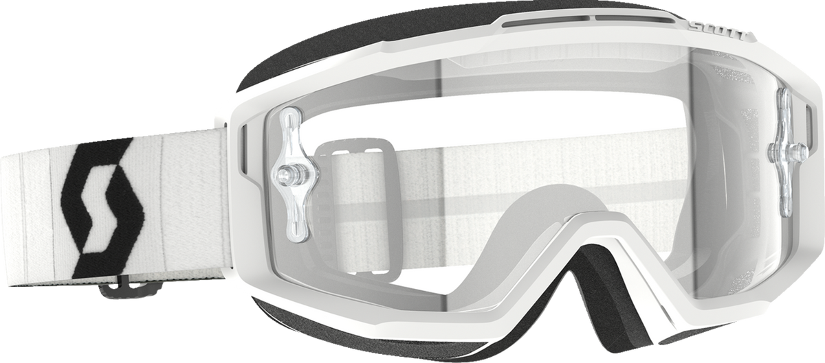 SCOTT Split OTG Goggle - White/Black - Clear Lens 2855371035113