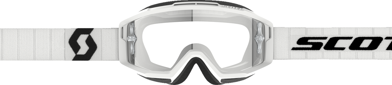 SCOTT Split OTG Goggle - White/Black - Clear Lens 2855371035113