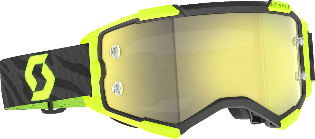 SCOTT Fury Goggle - Zebra - Black/Neon Yellow - Yellow Chrome Lens 2728288206289