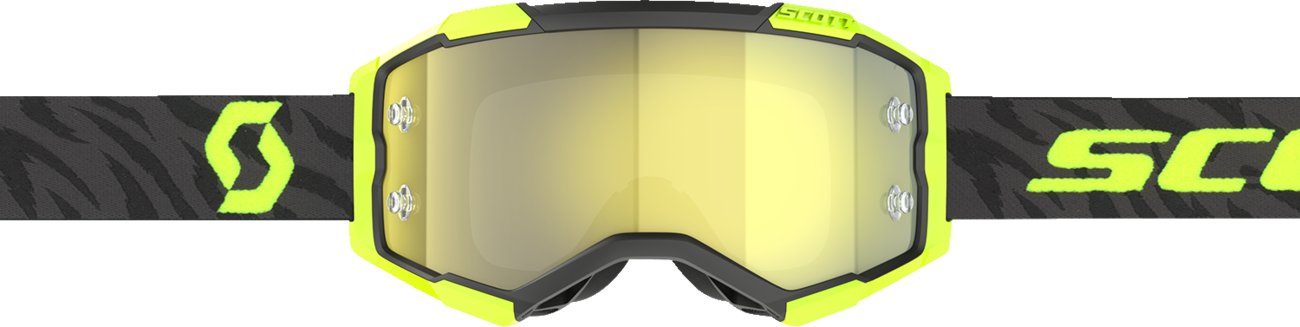 SCOTT Fury Goggle - Zebra - Black/Neon Yellow - Yellow Chrome Lens 2728288206289
