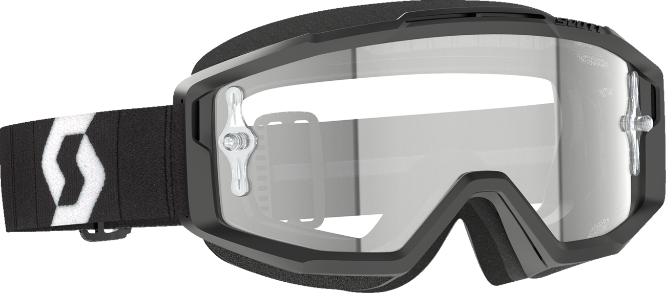 SCOTT Split OTG Goggle - Black/White - Clear Lens 2855371007113
