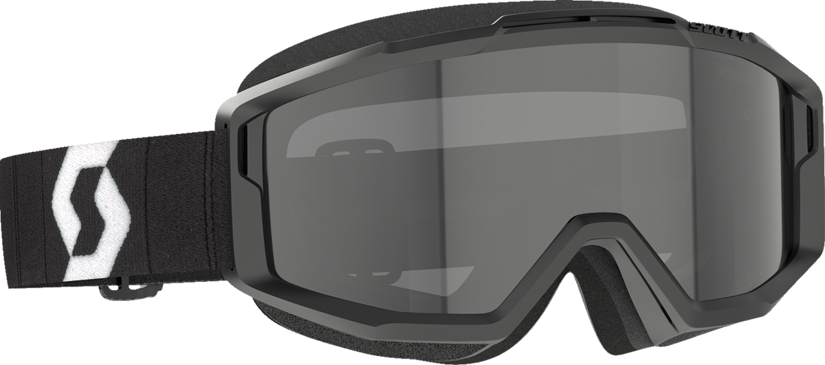 SCOTT Split OTG Sand Dust Goggle - Black/White - Dark Gray Lens 2855381007053