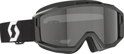 SCOTT Split OTG Sand Dust Goggle - Black/White - Dark Gray Lens 2855381007053