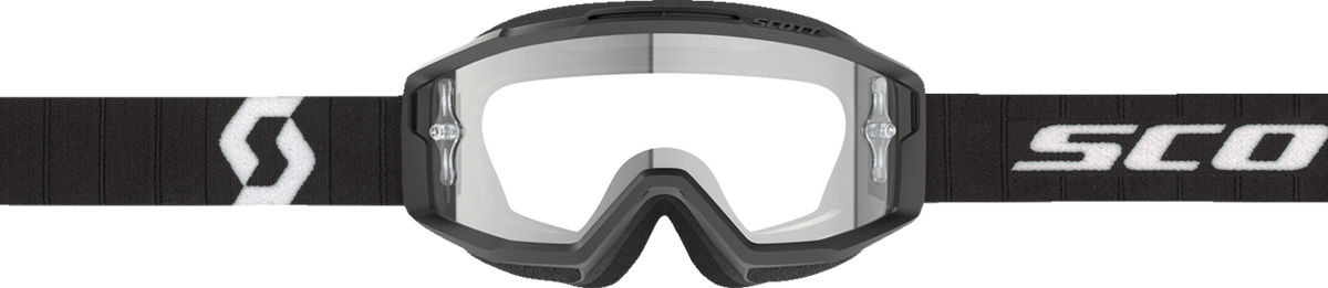 SCOTT Split OTG Goggle - Black/White - Clear Lens 2855371007113