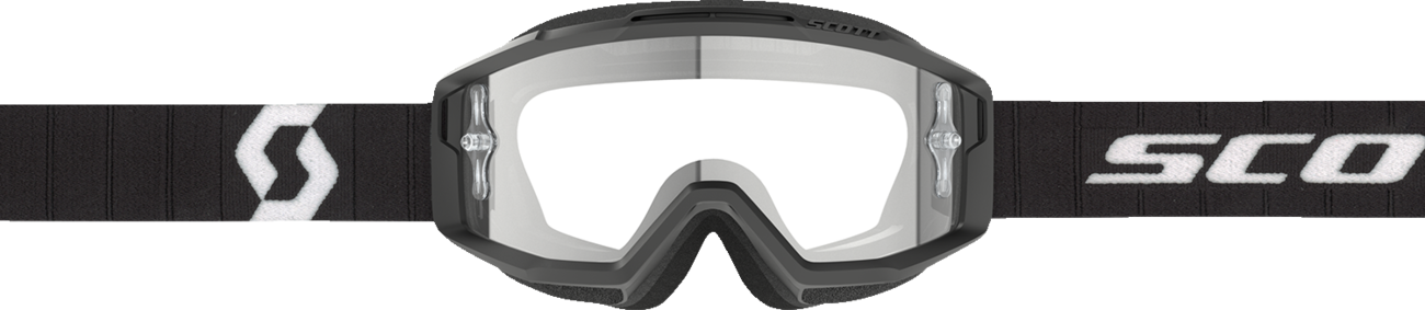 SCOTT Split OTG Goggle - Black/White - Clear Lens 2855371007113