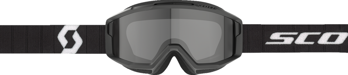SCOTT Split OTG Sand Dust Goggle - Black/White - Dark Gray Lens 2855381007053