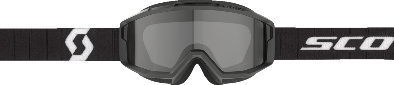 SCOTT Split OTG Sand Dust Goggle - Black/White - Dark Gray Lens 2855381007053