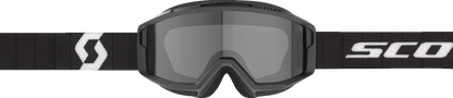 SCOTT Split OTG Sand Dust Goggle - Black/White - Dark Gray Lens 2855381007053