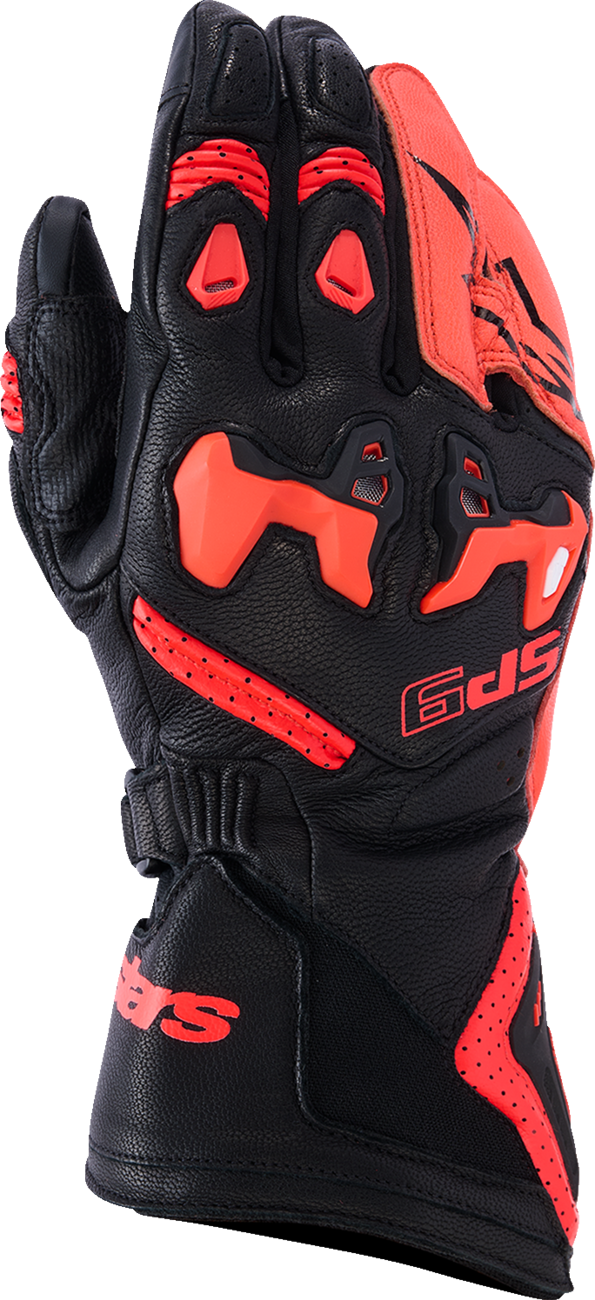 ALPINESTARS SP-9 Gloves - Black/Fluo Red - XL 3500526-1030-XL
