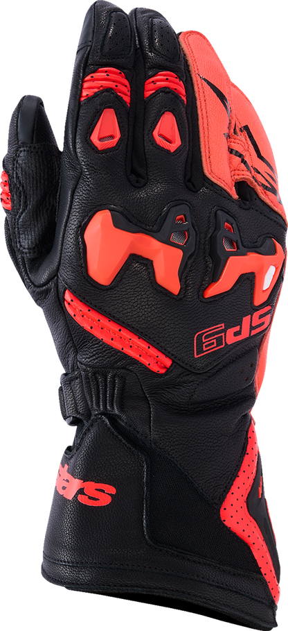 ALPINESTARS SP-9 Gloves - Black/Fluo Red - XL 3500526-1030-XL