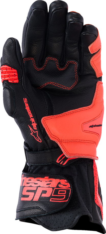 ALPINESTARS SP-9 Gloves - Black/Fluo Red - XL 3500526-1030-XL