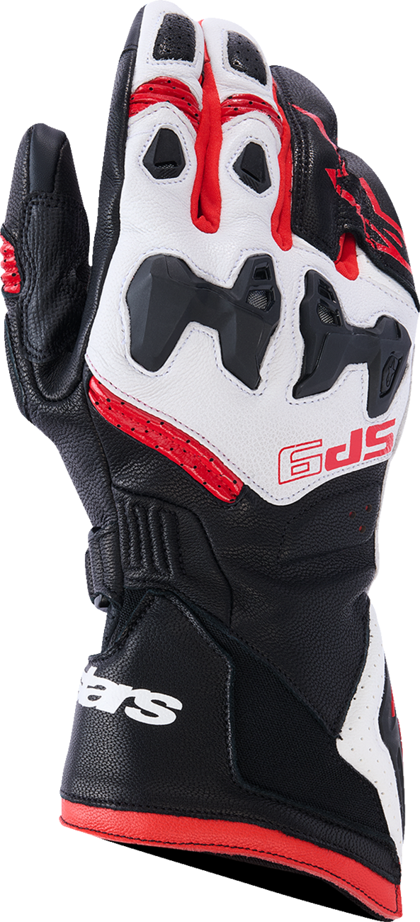 ALPINESTARS SP-9 Gloves - Black/White/Bright Red - Small 3500526-1304-S