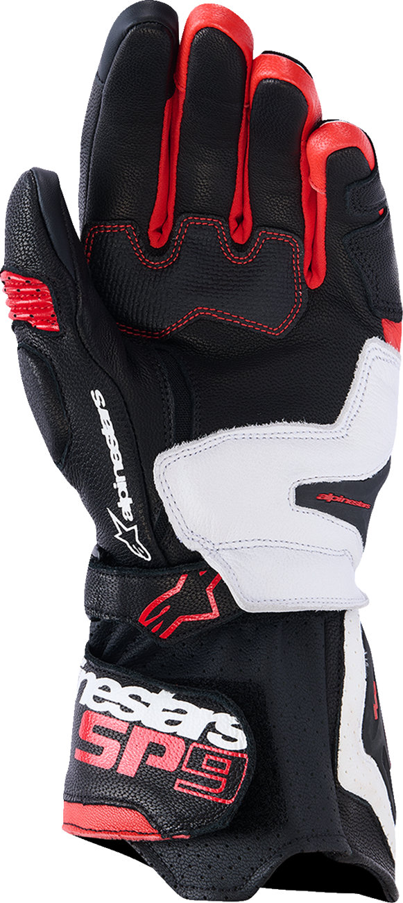 ALPINESTARS SP-9 Gloves - Black/White/Bright Red - Medium 3500526-1304-M