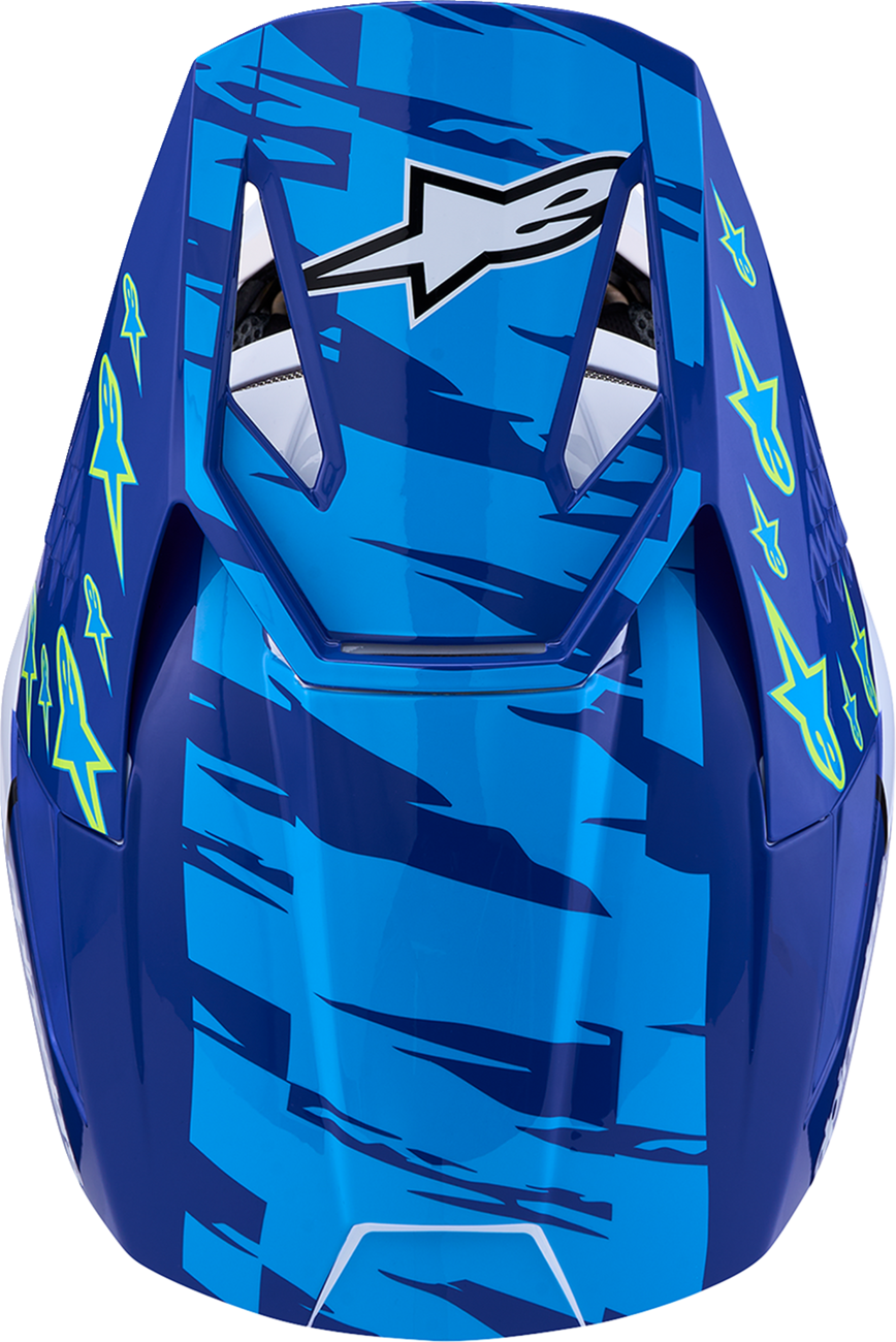 ALPINESTARS Youth SM3 Helmet - Falcon - Blue/White/Black/Pink Fluo - Large 8301327-7347- YL