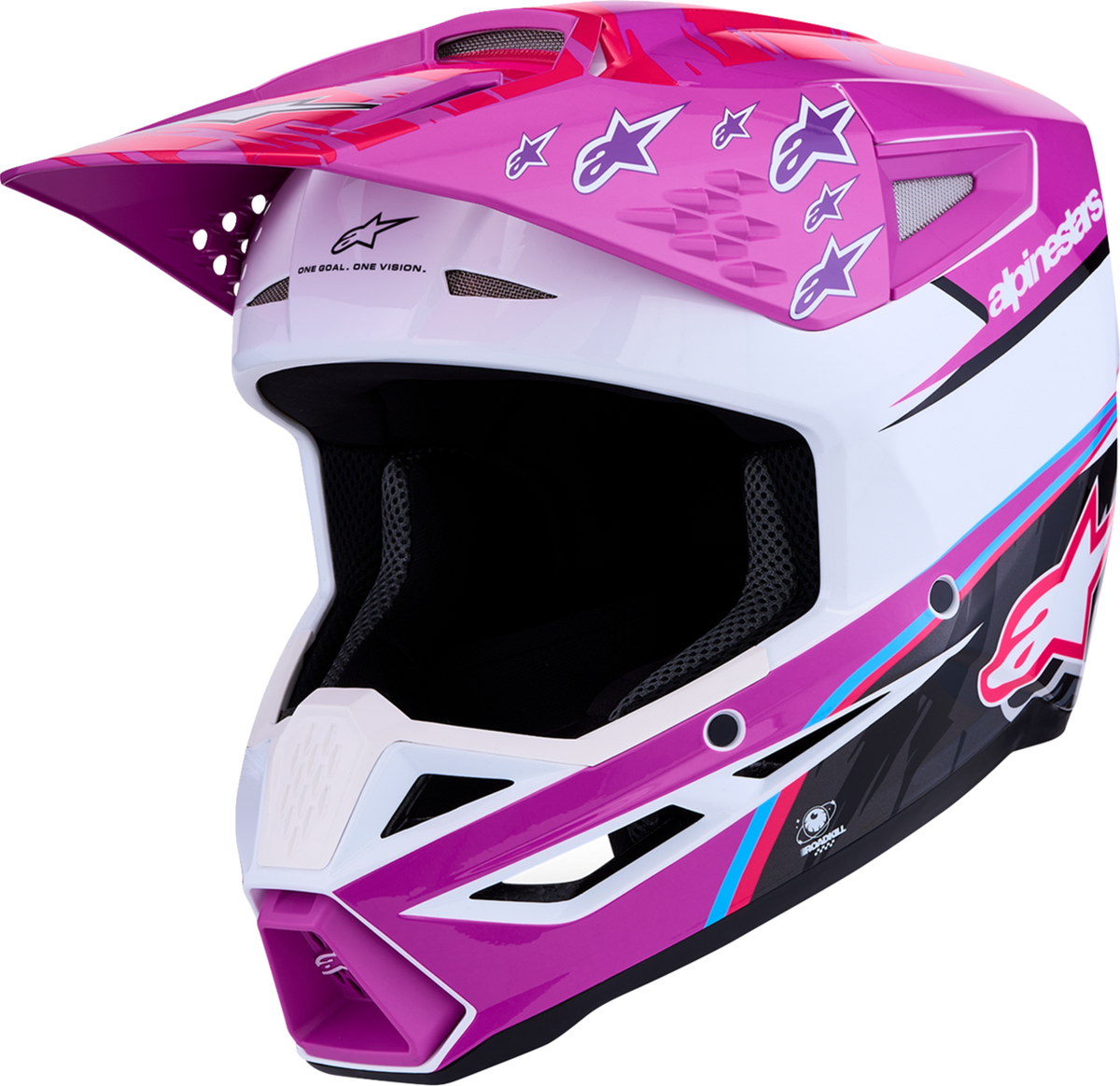 ALPINESTARS SM3 Helmet - Falcon - Purple/White/Black/Pink Fluo - Large 8300927-3222-L