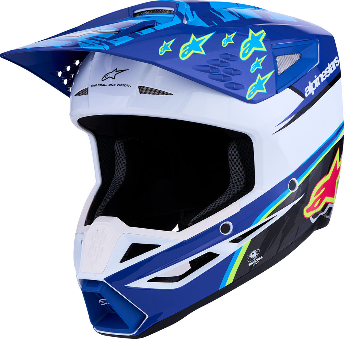 ALPINESTARS SM3 Helmet - Falcon - Blue/White/Black/Pink Fluo - XL 8300927-7347-XL