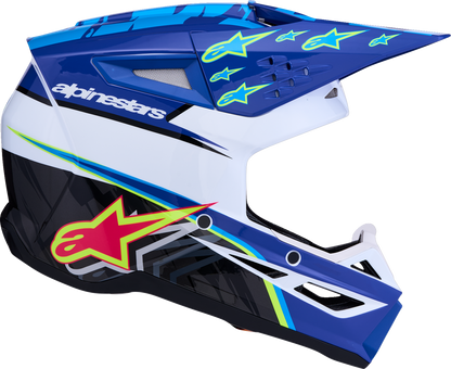 ALPINESTARS SM3 Helmet - Falcon - Blue/White/Black/Pink Fluo - XL 8300927-7347-XL
