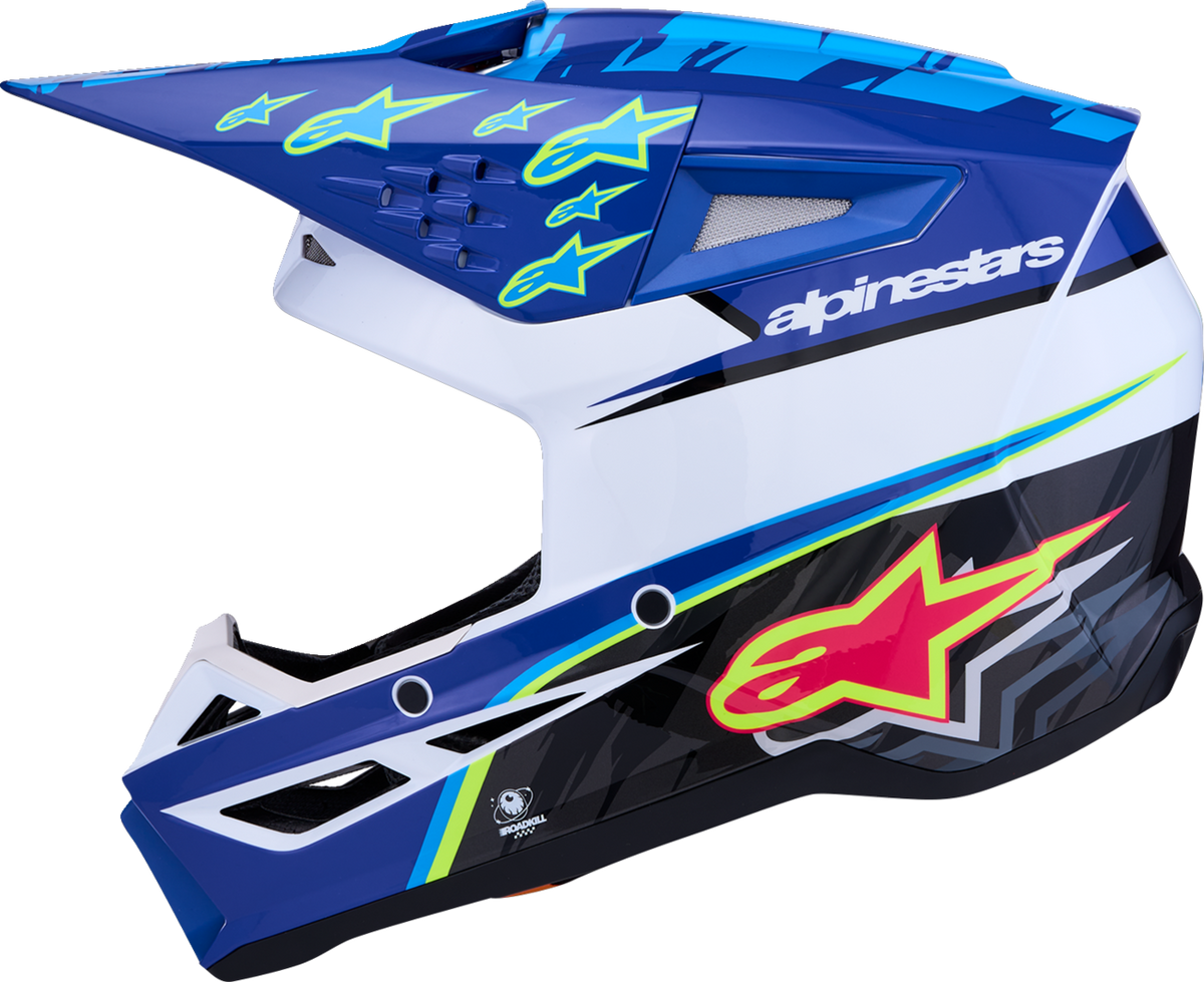 ALPINESTARS SM3 Helmet - Falcon - Blue/White/Black/Pink Fluo - XL 8300927-7347-XL