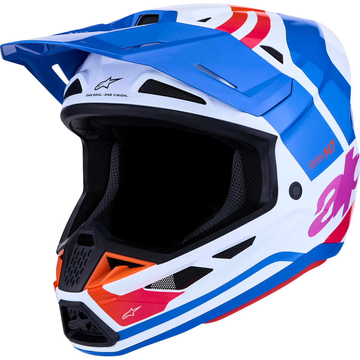 ALPINESTARS SM7 Helmet - Core - White/Blue/Orange/Pink - XS 8301826-2088-XS