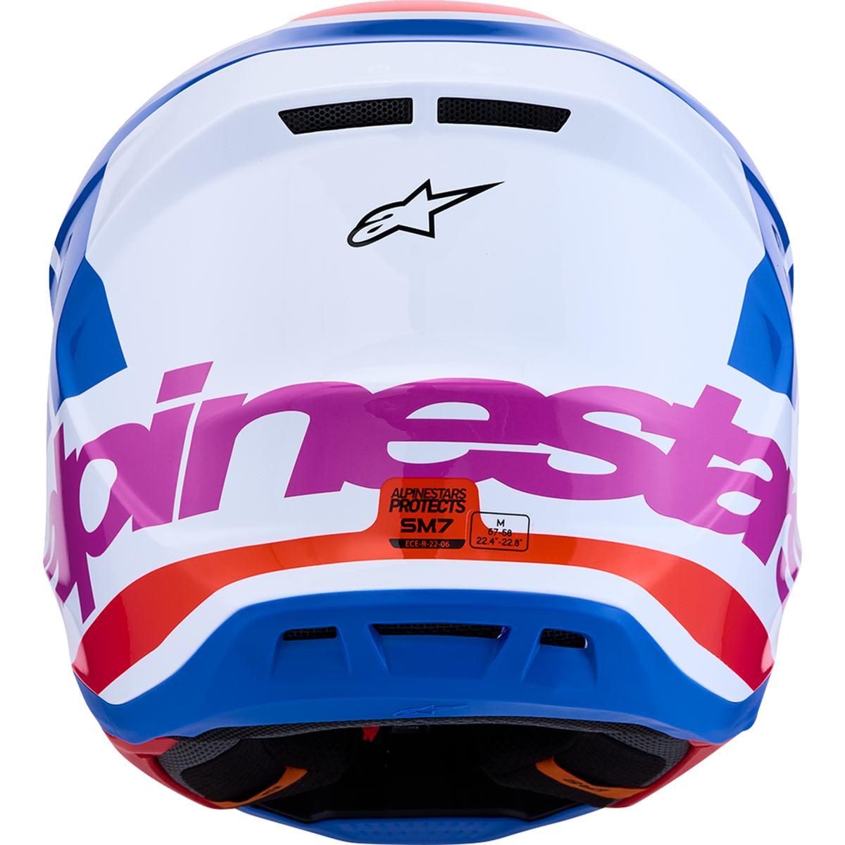 ALPINESTARS SM7 Helmet - Core - White/Blue/Orange/Pink - XS 8301826-2088-XS