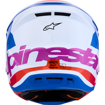 ALPINESTARS SM7 Helmet - Core - White/Blue/Orange/Pink - XS 8301826-2088-XS