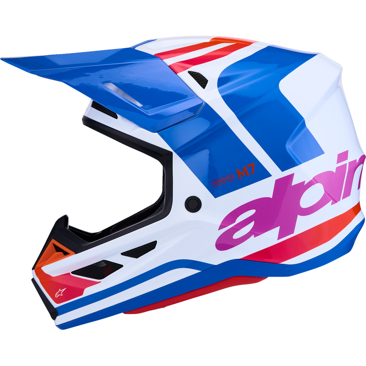 ALPINESTARS SM7 Helmet - Core - White/Blue/Orange/Pink - XS 8301826-2088-XS