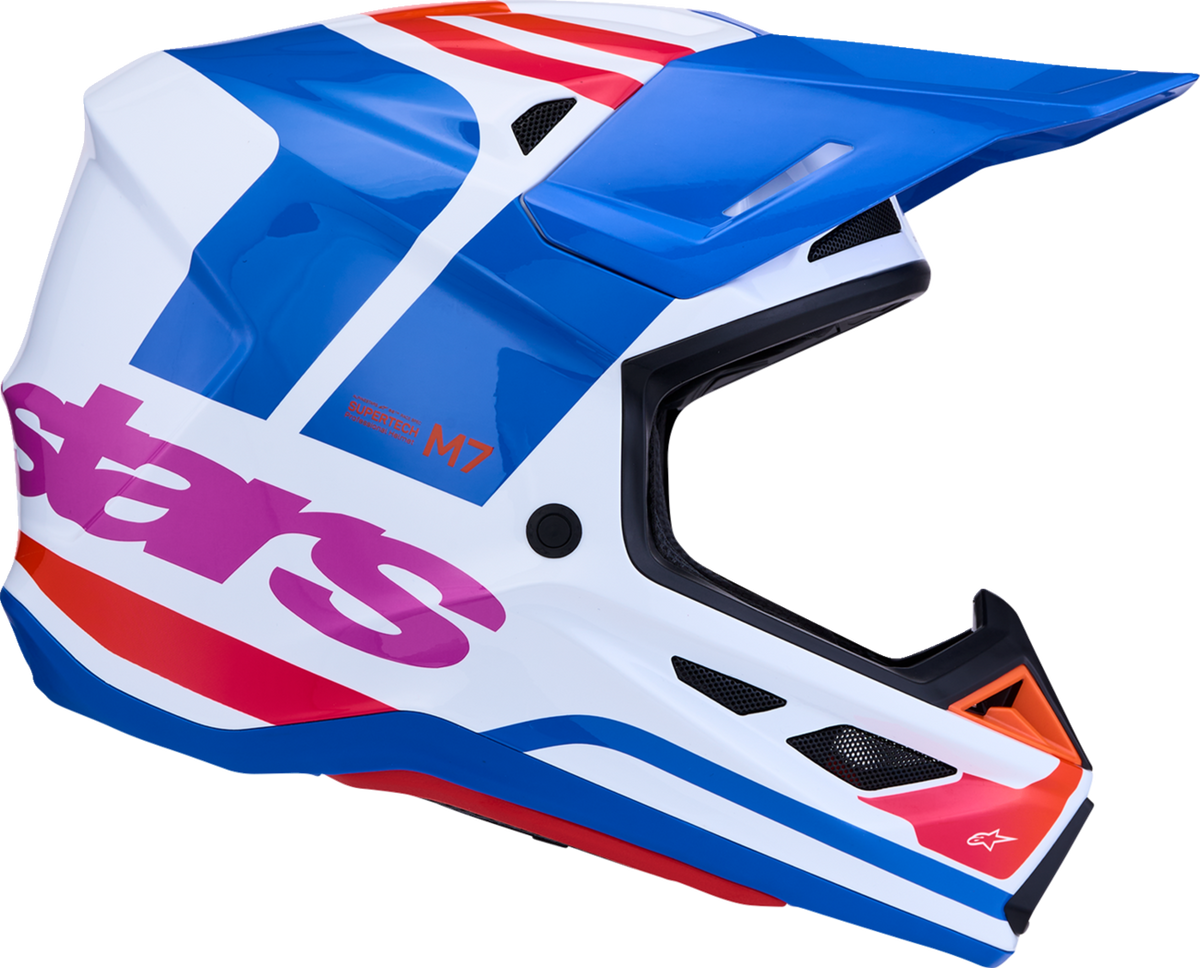 ALPINESTARS SM7 Helmet - Core - White/Blue/Orange/Pink - Small 8301826-2088-S