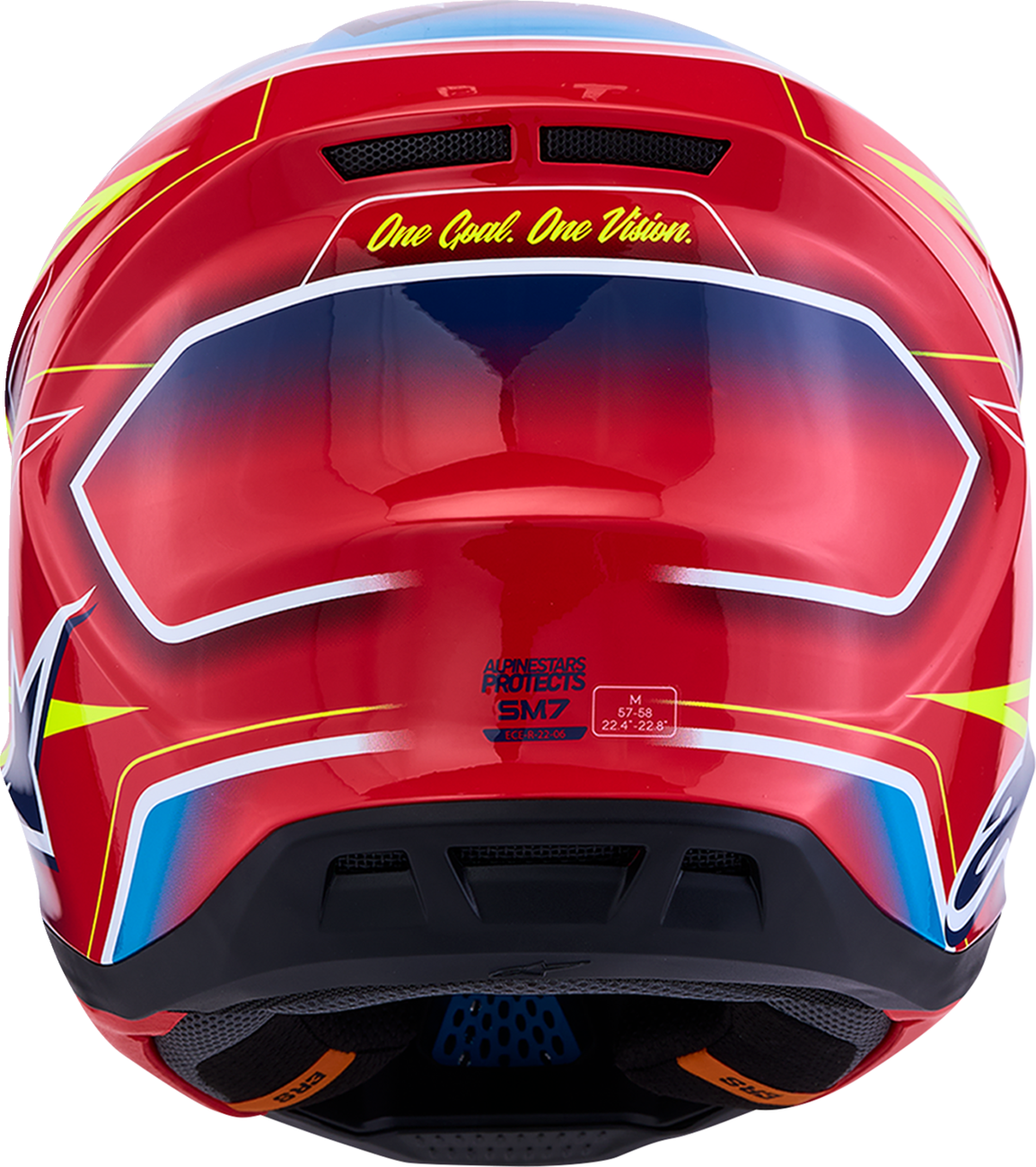 ALPINESTARS SM7 Helmet - Cast - Red/Yellow Fluo/Blue - Small 8302626-3226-S