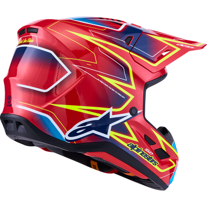 ALPINESTARS SM7 Helmet - Cast - Red/Yellow Fluo/Blue - Large 8302626-3226-L