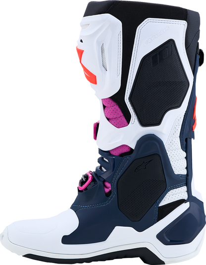 ALPINESTARS Tech 10 Supervented Boots - Dark Blue/White/Black/Fuchsia - US 10 / EU 44.5 2010520-7337-10