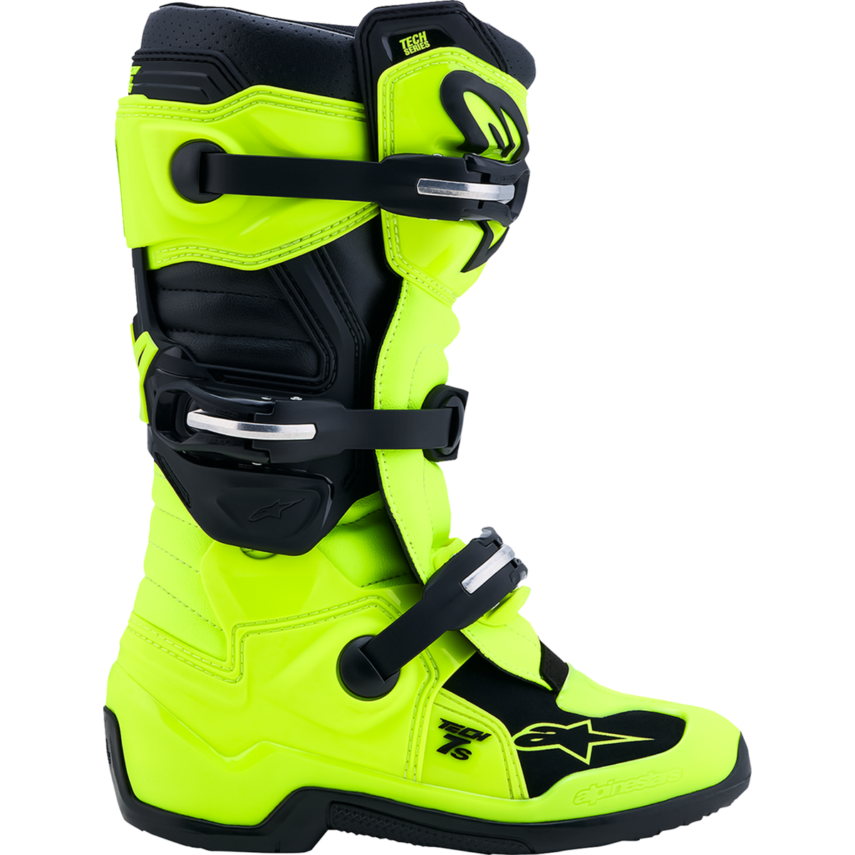ALPINESTARS Youth Tech 7S Boots - Fluorescent Yellow/Black - US 4 / EU 37 2015017-551-4